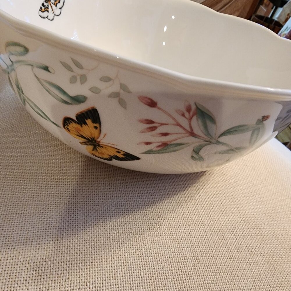 LENOX BUTTERFLY MEADOW SERVING BOWL 10"